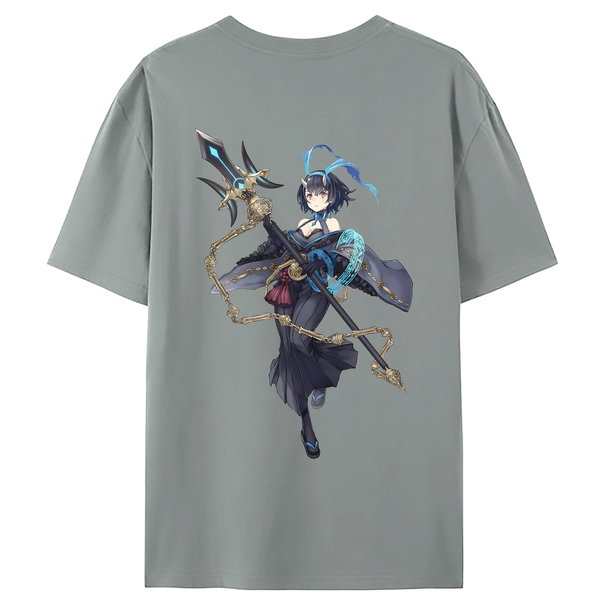 （画像用） 転スラ Regarding Reincarnated to Slime 綿100％ メンズ半袖Tシャツ（バックプリント） 通気性
